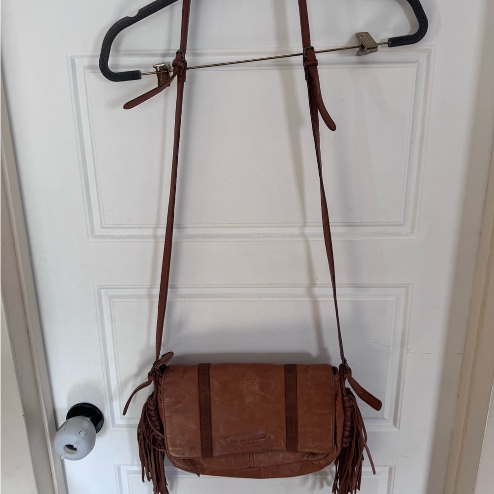 Liebeskind Tan Leather Crossbody Bag with Fringe